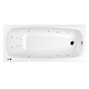 Ванна с гидромассажем WhiteCross LAYLA LINE 180x80 белая/бронза купить в интернет-магазине Sanbest