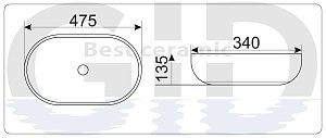 Раковина GID 9026В купить в интернет-магазине Sanbest