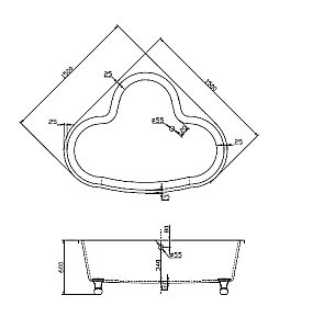 Ванна BelBagno BB07 150х150 купить в интернет-магазине Sanbest