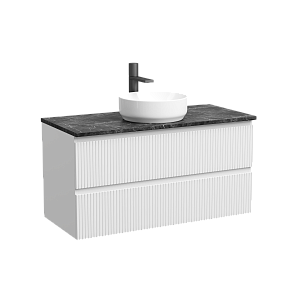 Тумба с раковиной Sancos SNOB T 100 со столешницей, белая матовый для ванной в интернет-магазине Sanbest