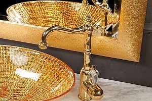 Зеркало Boheme Wind 75 Золото в ванную от интернет-магазине сантехники Sanbest