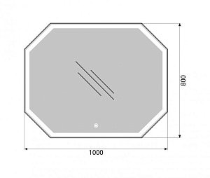 Зеркало BelBagno SPC-OTT-1000-800-LED-TCH в ванную от интернет-магазине сантехники Sanbest