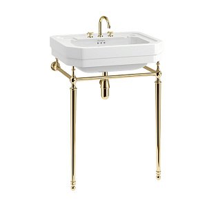 Консоль с раковиной Burlington Victorian B3 3TH золото для ванной в интернет-магазине сантехники Sanbest