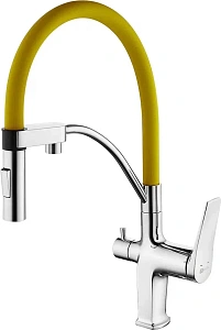 Смеситель для кухни Lemark Comfort LM3074C-Yellow купить в интернет-магазине сантехники Sanbest