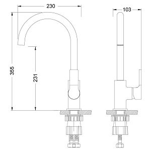 Смеситель для кухни Lemark Aura LM0605C купить в интернет-магазине сантехники Sanbest