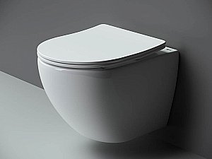Унитаз подвесной Ceramica Nova Metropol CN4002_1001CH_1000 безободковый, с крышкой микролифт, с инсталляцией и кнопкой хром купить в интернет-магазине Sanbest