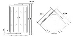 Душевая кабина Niagara Eco NG-4302-14 100х100 купить в интернет-магазине Sanbest