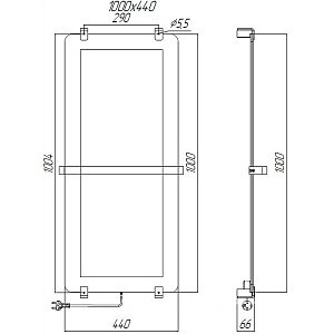 Полотенцесушитель Allen Brau Infinity 100х44 8.21002.GL купить в интернет-магазине сантехники Sanbest