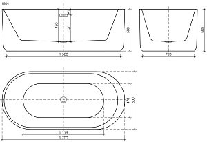 Ванна акриловая Sancos Fiori FB04 170х80 купить в интернет-магазине Sanbest