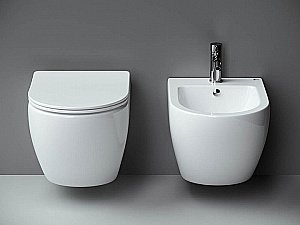 Унитаз подвесной Ceramica Nova Metropol CN4002_1001CH_1000 безободковый, с крышкой микролифт, с инсталляцией и кнопкой хром купить в интернет-магазине Sanbest