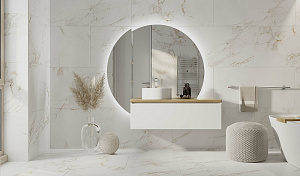 Зеркало Jorno Solis 34 Sol.11.34/W/JR белое в ванную от интернет-магазине сантехники Sanbest