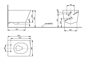 Унитаз подвесной TOTO SP TOILET CW532Y купить в интернет-магазине Sanbest