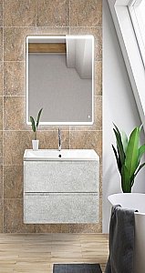 Тумба с раковиной BelBagno ALBANO 2C 60 Cemento Verona Grigio для ванной в интернет-магазине Sanbest