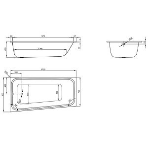 Ванна Bette Space M 1131-000 170x90 Белый купить в интернет-магазине Sanbest