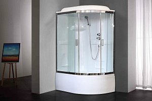 Душевая кабина Royal Bath RB8120BK1-T-CH 120x80 профиль хром/стекло прозрачное купить в интернет-магазине Sanbest