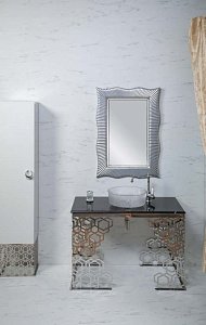 Консоль с раковиной Armadi Art Aura 110 хром для ванной в интернет-магазине сантехники Sanbest