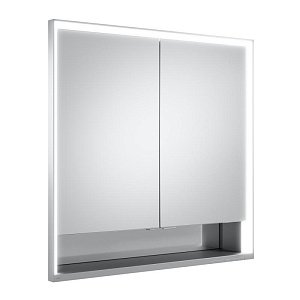 Зеркальный шкаф KEUCO Royal Lumos 14312171301 80 серебро в ванную от интернет-магазине сантехники Sanbest
