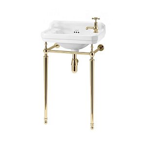 Консоль с раковиной Burlington Cloakroom Edwardian B8 золото для ванной в интернет-магазине сантехники Sanbest