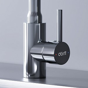 Смеситель для кухни Dorff Logic D3007622 черный/хром купить в интернет-магазине сантехники Sanbest