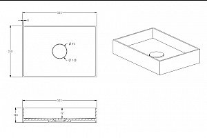 Раковина накладная ABBER Stein AS2621 белая матовая купить в интернет-магазине Sanbest