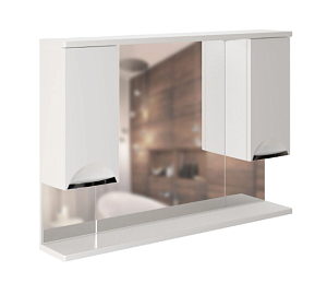 Зеркало со шкафом MIXLINE Этьен 540871 100 белый в ванную от интернет-магазине сантехники Sanbest