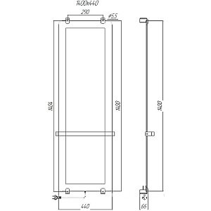 Полотенцесушитель Allen Brau Infinity 140х44 8.21004.GL купить в интернет-магазине сантехники Sanbest