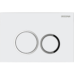 Кнопка для инсталляции Grossman Galaxy 700.K31.01.000.000 белая глянцевая купить в интернет-магазине сантехники Sanbest
