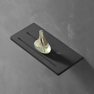 Полочка для ванной комнаты Abber STEIN AS1653MB 31 черная матовая купить в интернет-магазине сантехники Sanbest
