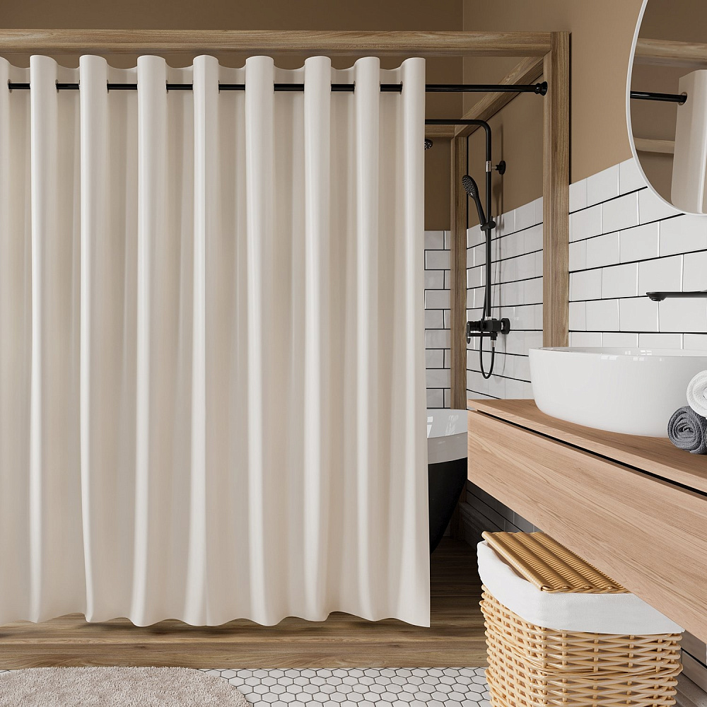 Текстильная шторка для ванны WasserKRAFT Vils SC-10102 купить в интернет-магазине сантехники Sanbest