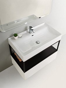 Консоль с раковиной Cezares Cadro 80 с 1 ящиком белая для ванной в интернет-магазине сантехники Sanbest