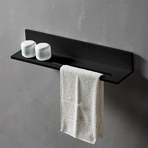 Полочка  для ванной комнаты Abber STEIN AS1655MB 60 черная матовая купить в интернет-магазине сантехники Sanbest