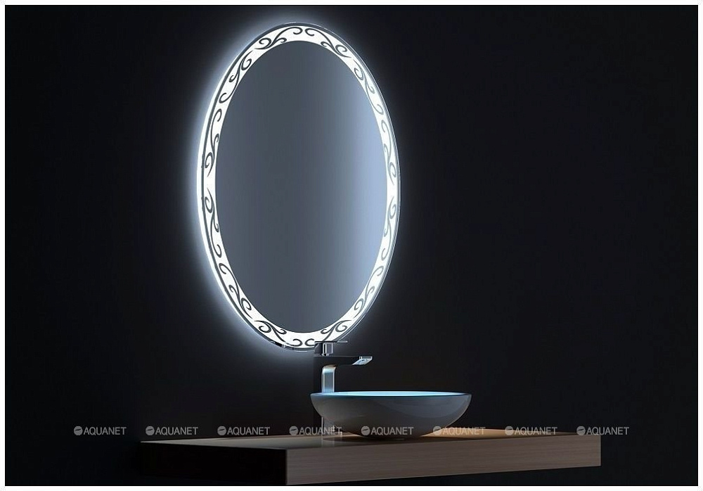 Зеркало LED De Aqua ДЕКО 188024 60x80 в ванную от интернет-магазине сантехники Sanbest