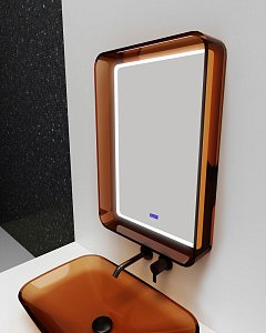 Зеркало для ванной ABBER Kristall AT6701Opal 55 с подсветкой в ванную от интернет-магазине сантехники Sanbest